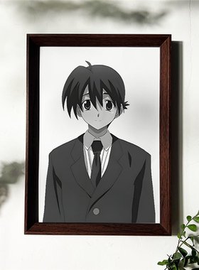 日在校园伊藤诚哥相框黑白照深情纯爱战神校园挂画桌面创意摆台件