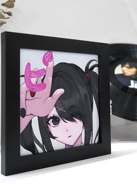主播女孩重度依赖糖糖小众精致相框摆台漫展摆件二次元桌面装饰画