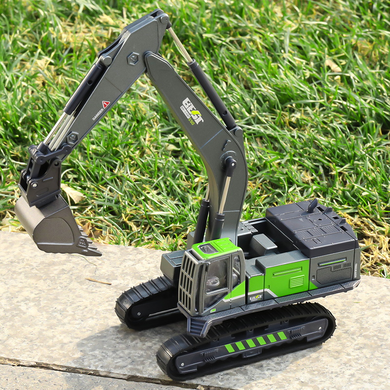 纽恩斯合金履带挖掘机玩具儿童工程车仿真挖土钩机模型铲车吊车男