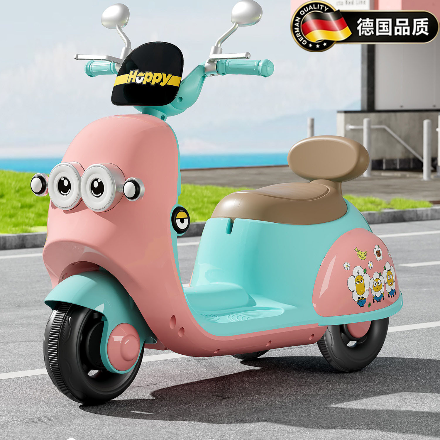 德国儿童电动摩托车可做人遥控车
