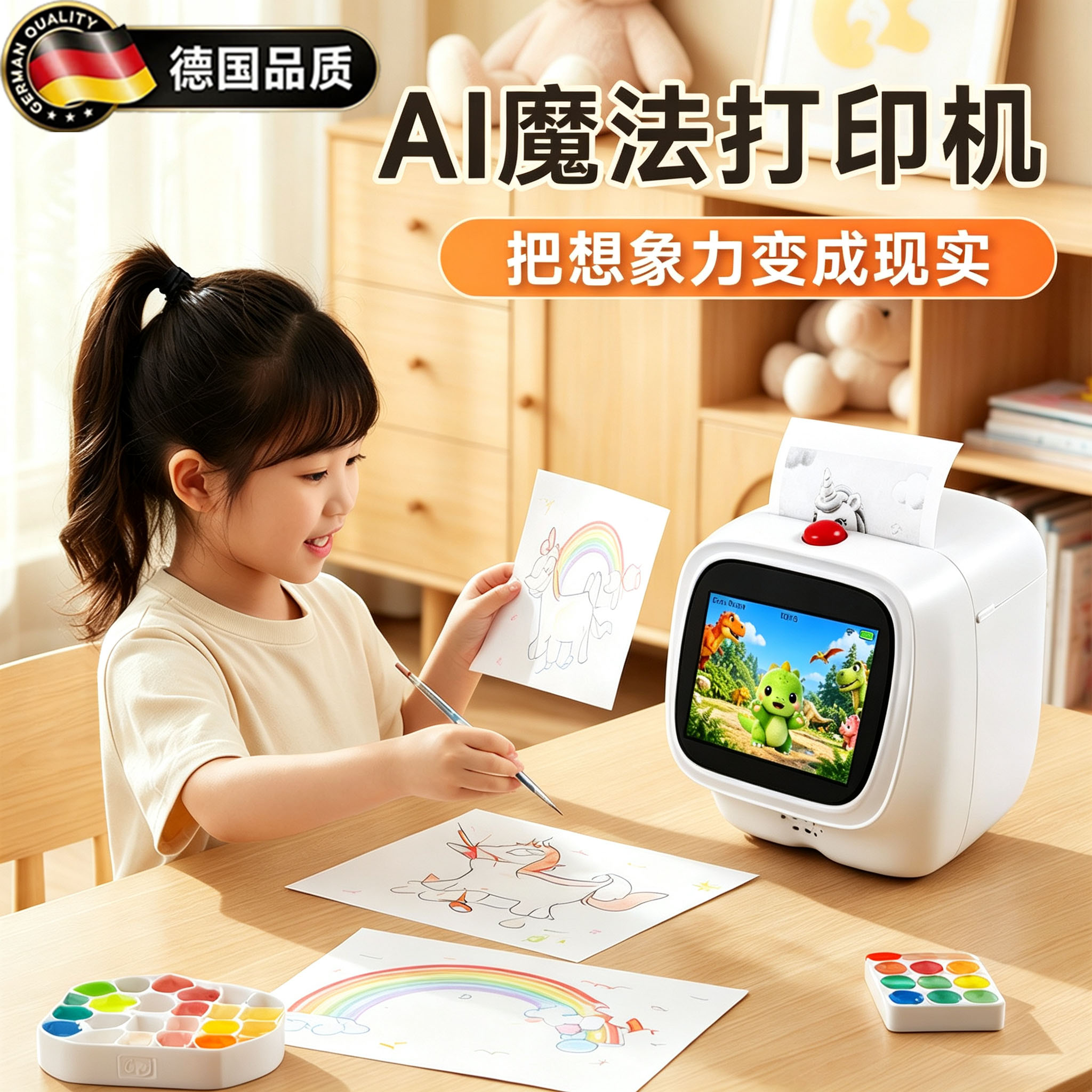德国AI智能魔法打印机人工智能女