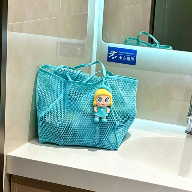 网眼游泳包大容量沙滩包健身便携单肩手提海边度假洗漱旅行收纳袋