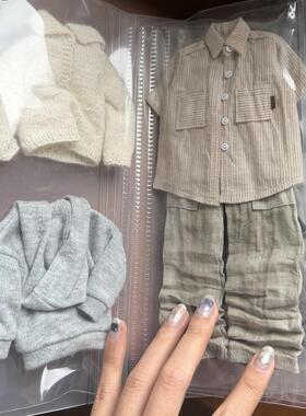 娃衣收纳袋0b22娃衣10cm娃衣自嘲熊玩偶衣服收纳防尘袋透明整理袋