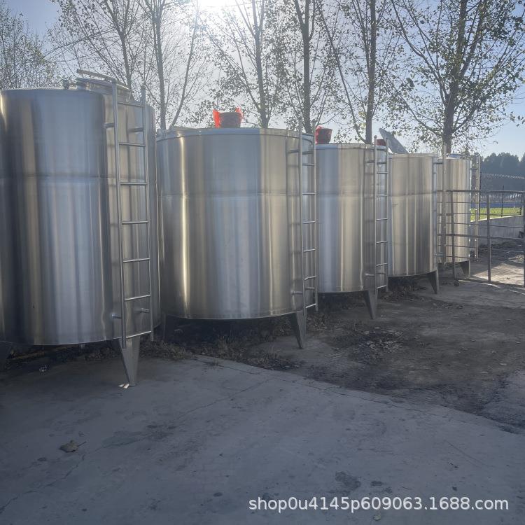 10立方白钢储酒罐卧式不锈钢压力储罐立式304不锈钢储存罐