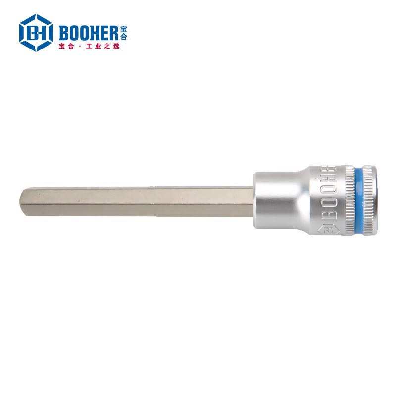 Booher宝合大飞内六角旋具套筒12.5mm扳手1/2加长内六方套管批头