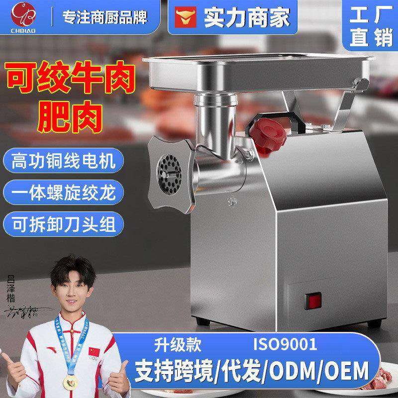 厂家1100W不锈钢家用多功能电动灌肠碎打肉馅切肉丝机商用绞肉机