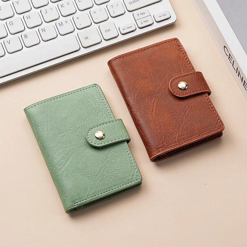 2026复古风短款钱包日韩简约女款小巧超薄多功能卡包新款横款钱包