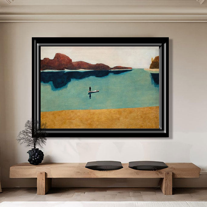 手绘油画中古风印象派花卉山水风景动物马装饰画精品艺术家居挂画