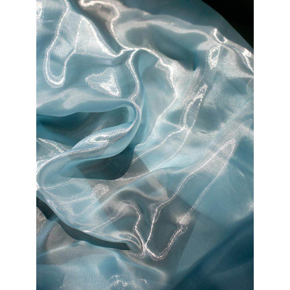 玻璃海 水光网纱布料薄柔软汉服连衣裙diy高级上衣服装设计师面料