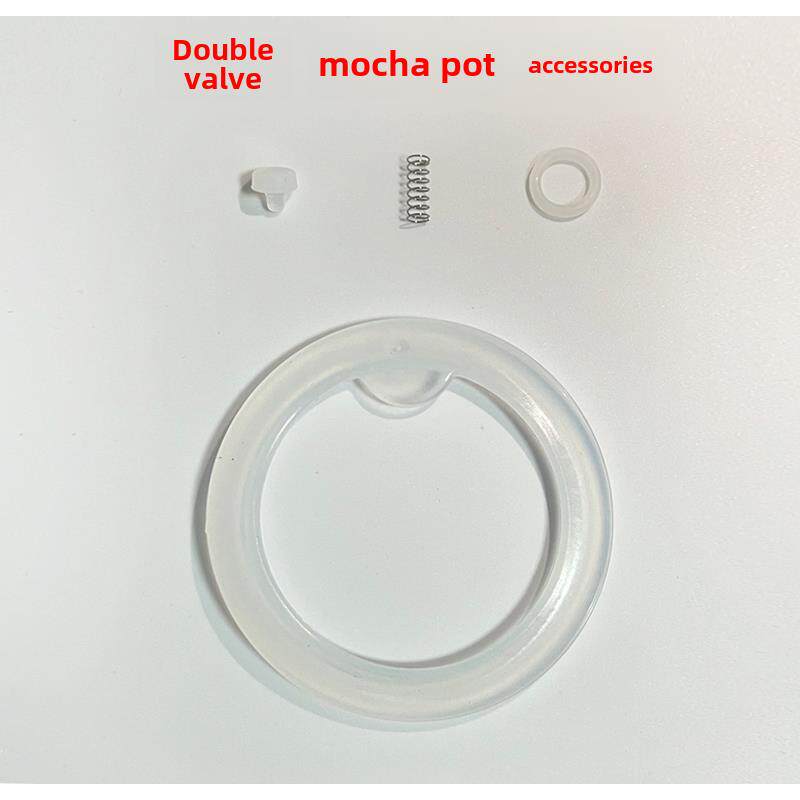 双阀摩卡壶配件弹簧胶圈密封圈密封塞咖啡壶配件2杯份硅胶胶圈
