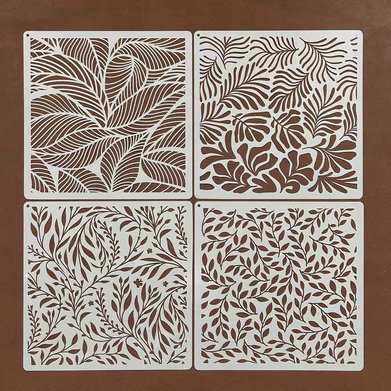 树叶花瓣辅助石头墙面喷花墙绘喷辅助瓷砖涂鸦艺术绘画镂空模板尺