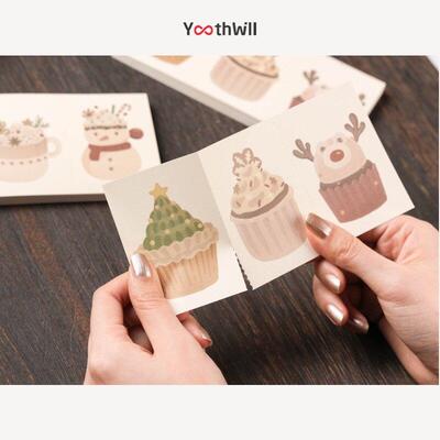 YouthWill 三联便签 咖啡角落系列 外带杯 手帐素材 120g纸 50张