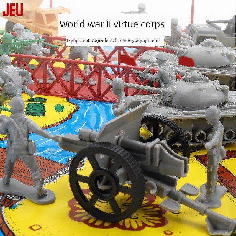 JEU旧义经典二战兵人套装军事沙盘儿童玩具士兵怀旧小绿兵人模型
