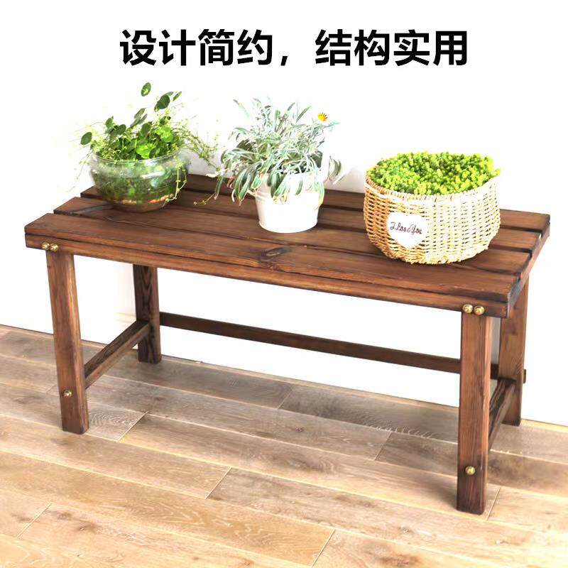 空调外机罩花架实木防腐户外多肉绿植定制小桌子阳台置物架花盆架