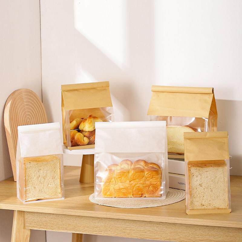 450g切片吐司面包包装袋卷边铁丝密封口袋麻薯餐包牛角包西点袋子
