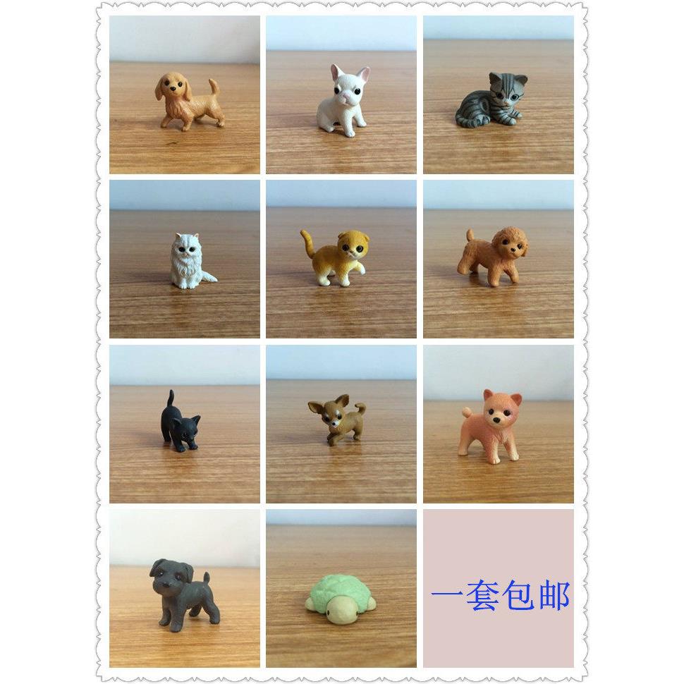 正版散货 仿真动物 可爱宠物图鉴 小猫小狗摆件 斗牛犬 新进货