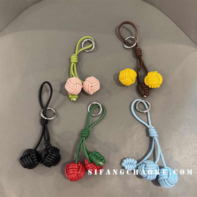 彩色小型双色球球撞色包包挂件车钥匙扣书包挂绳糖果夏季链条