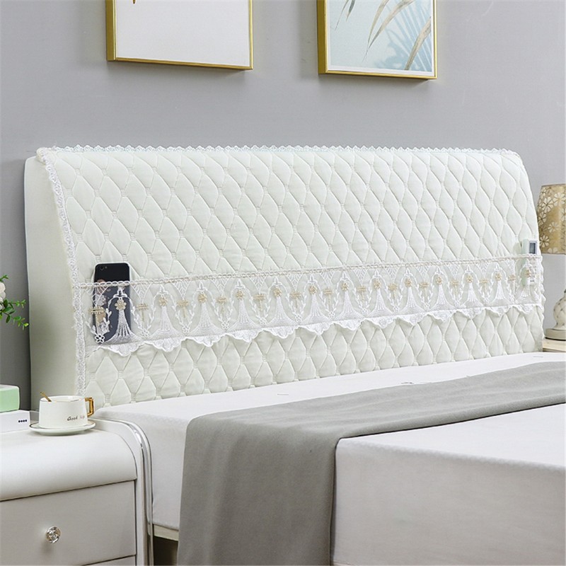 夹棉床头套罩2021新款简单大方弧形木床靠背软包全包改造万能通用