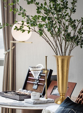 客厅家居摆件工艺品四件套电镀拉丝轻奢家居装饰品金属摆件