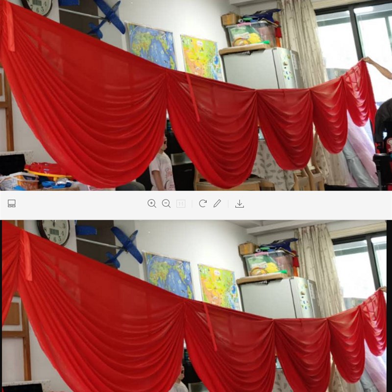 新款婚庆布置背景幔头酒店幔头婚庆挂饰婚庆多色沙幔道具用品