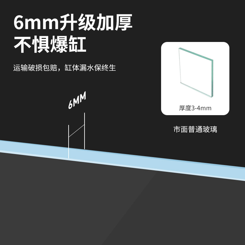 鱼缸客厅小型金鱼乌龟缸金晶超白玻璃鱼缸定制定做小鱼缸桌面裸缸