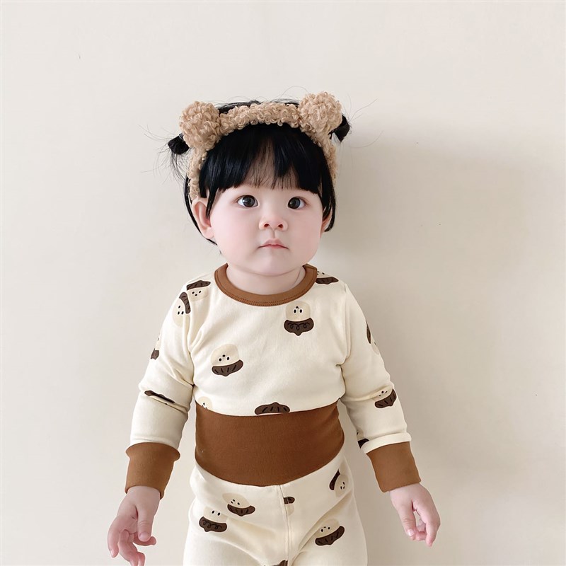 婴幼儿童内衣棉高腰护肚秋冬厚款男女睡衣宝宝无骨秋衣秋裤套装