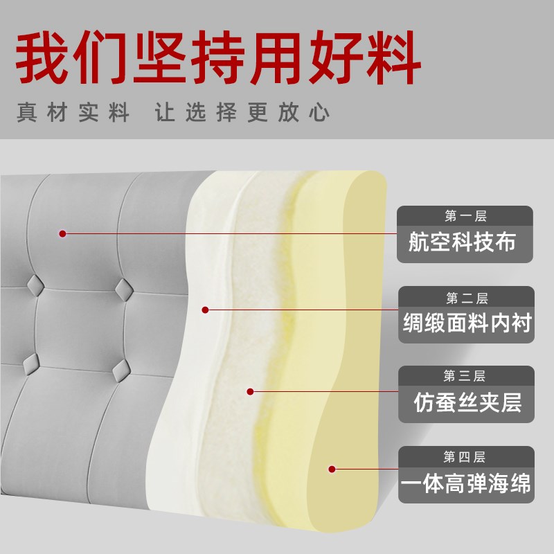 科技布护腰床头靠垫榻榻米无床头悬浮床靠垫软包靠背大靠枕床头套