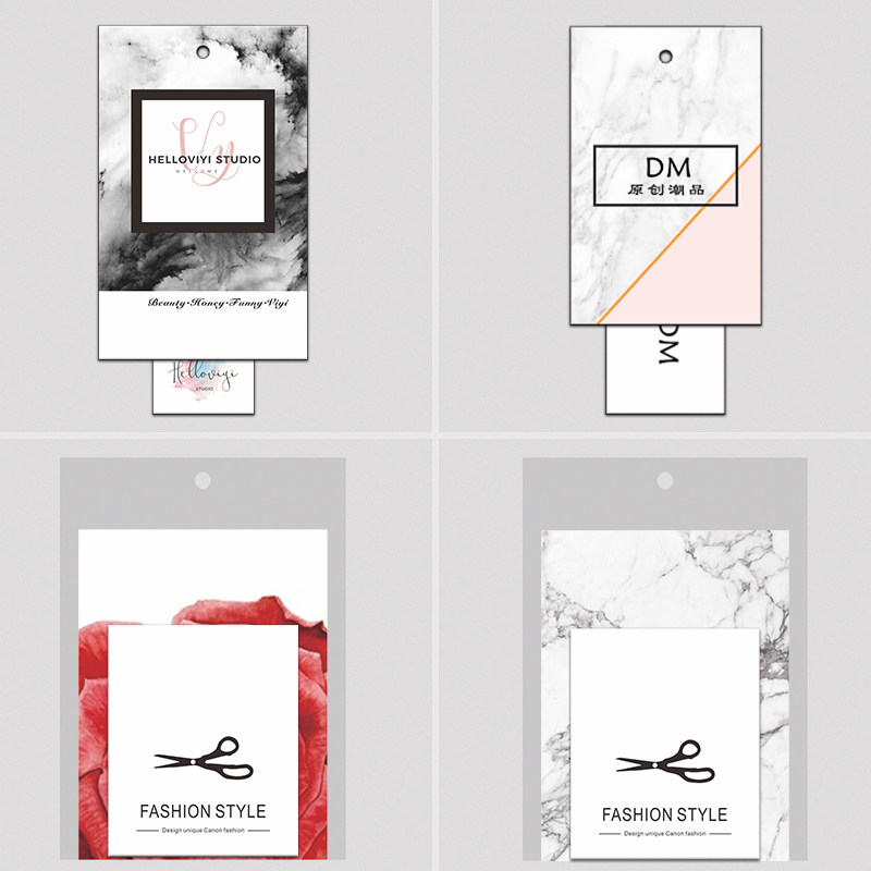 得美 免费设计 吊牌定做女装吊牌定做服装店衣服吊牌订制定制服装