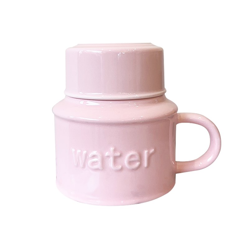 设计感咖啡杯高颜值奶fufu办公室陶瓷马克杯带盖子2024新款伴手礼