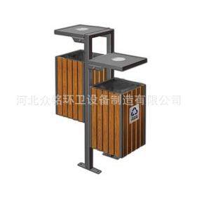 厂家供应户外钢木垃圾桶园林木质分类垃圾桶
