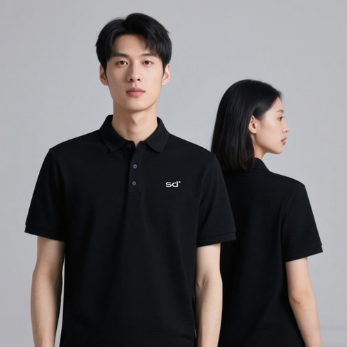 圣都整装工作服短袖T恤男女翻领POLO衫夏季装修冰丝工装定制logo
