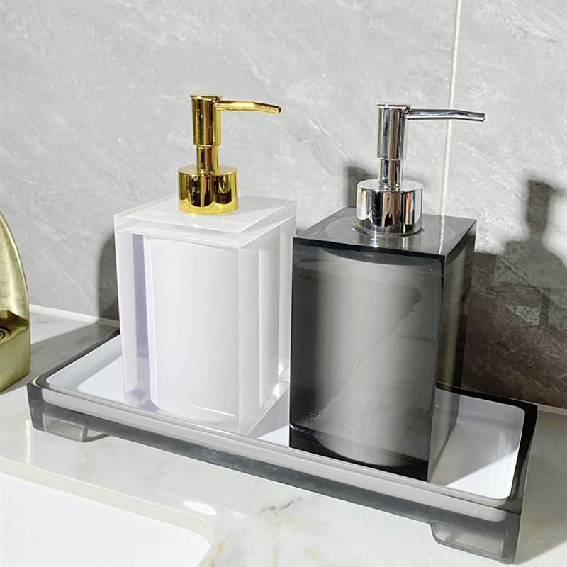 酒店洗手液瓶子浴室套装乳液分装瓶卫生间香薰按压空瓶样板房托盘