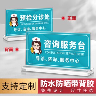 医院预检分诊牌标识护士站温馨提示牌指示牌有事离开马上回来立牌