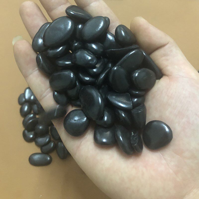 天然小黑石雨花石鹅卵石花盆鱼缸黑石园艺铺路装饰花园石