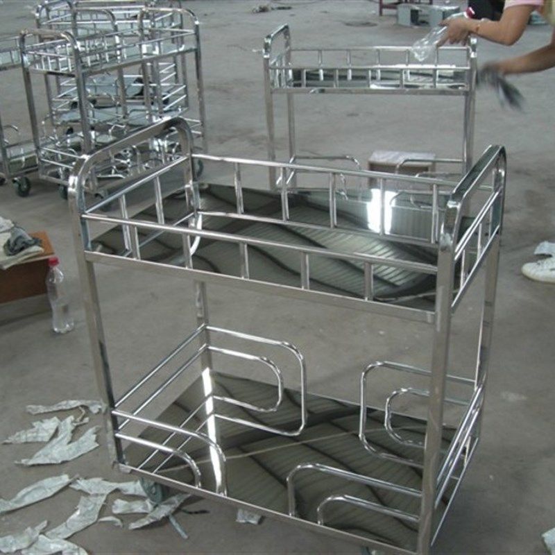 酒店小吃车推车茶水车不锈钢烤鸭车片移动餐车商用餐厅二层酒水车