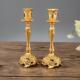 对 饰烛光晚餐餐桌创意婚庆蜡品新款 烛台复古蜡烛摆件欧式 金属台装