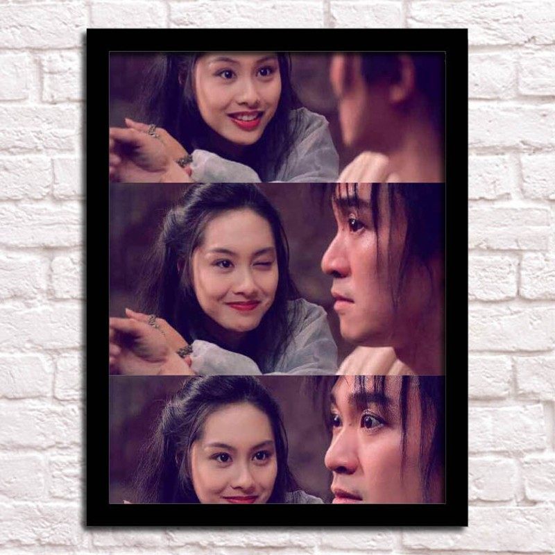 周星驰朱茵大话西游电影海报咖啡馆装饰画宿舍背景墙壁画相框挂画,家居饰品,现代装饰画,淘宝优惠券,粉丝福利购,淘宝优惠卷