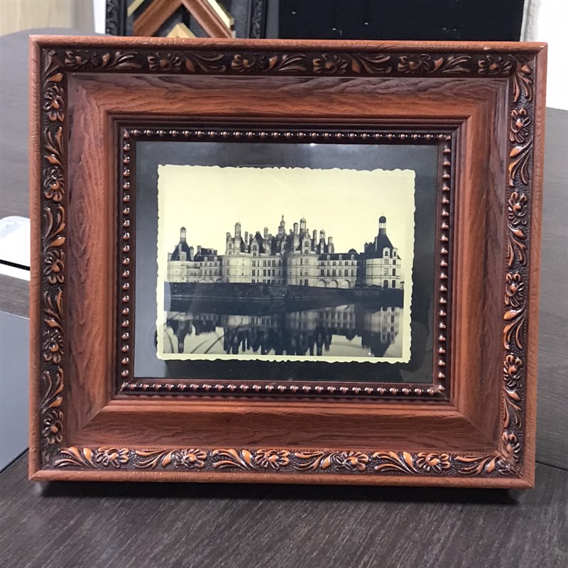 勃艮第红柚木法式小众复古天隆实木定制油画框相框摆台拼图装裱