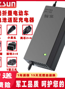 德国尊尚折叠代驾电动车锂电池适配充电器48V2A3A5A15AH20AH54.6V