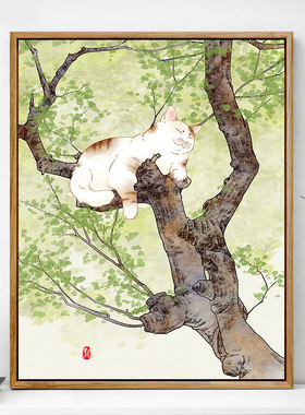 和煦春风丨数字油画diy画画手工填充绘画涂色猫咪治愈丙烯油彩画