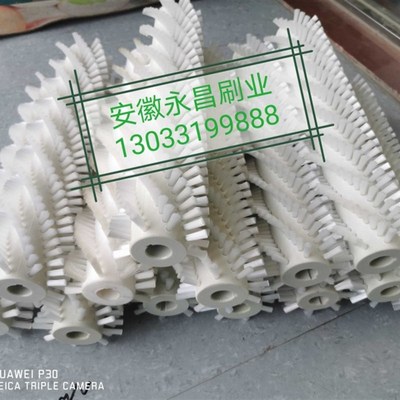 工业毛刷辊滚筒刷定做小型尼龙丝刷除尘空心毛刷轮圆形圆筒圆柱刷