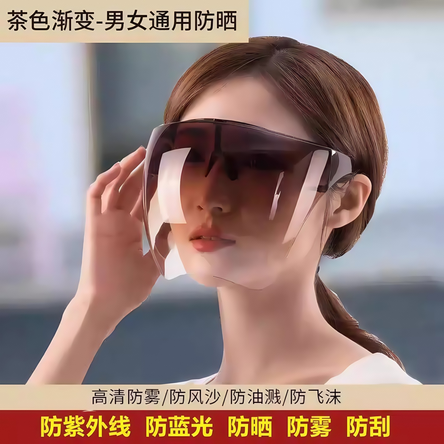透明全脸防护面罩防雾防尘护目罩