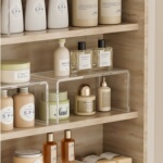 镜柜下收纳盒分层隔板化妆浴室柜分层整理架洗手间镜柜置物架挡板