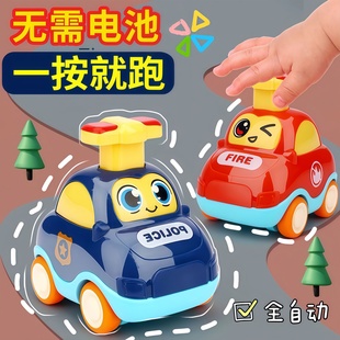 宝宝按压玩具女孩婴儿儿童按压车玩具卡通小汽车男孩惯性耐摔回力
