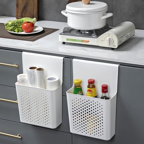 壁挂收纳盒厨房柜门内侧置物架