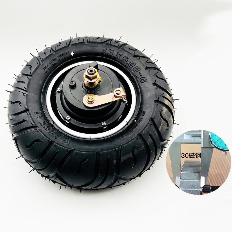 10寸毂刹滑板车电动车电机轮毂电机36V10寸滑板电机带13*5.00-6轮