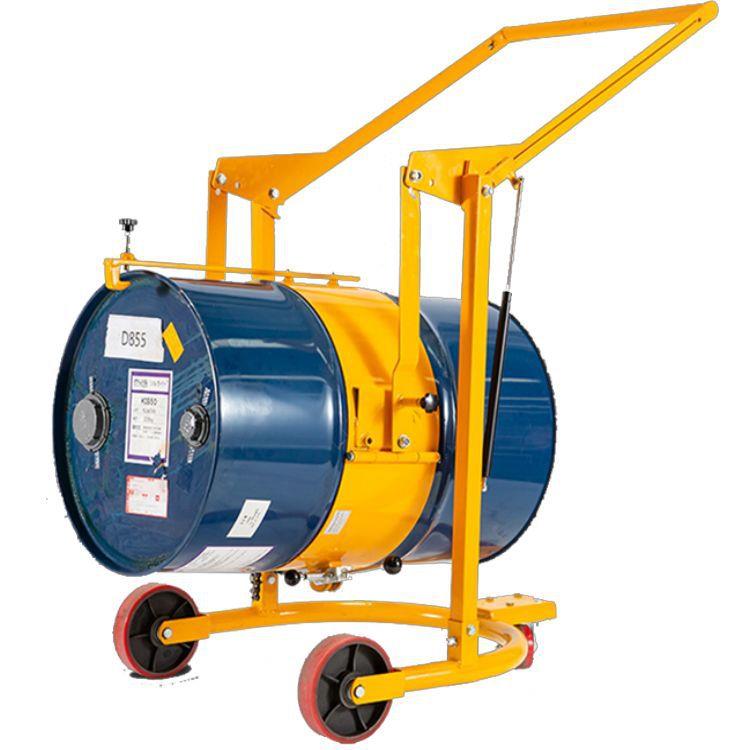 油桶搬运车载重00KG手推油桶旋转倒料车55加仑油桶手动叉车