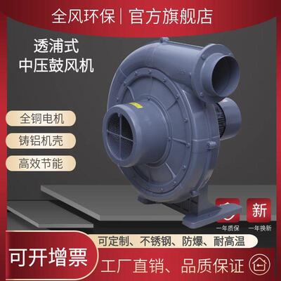 现货热销15kwTB200-20透浦式中压鼓风机TB200-15燃烧器中压鼓风机