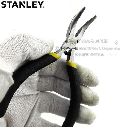 STANLEY/史丹利 黑柄迷你弯嘴钳5寸 长度125MM 84-126-23