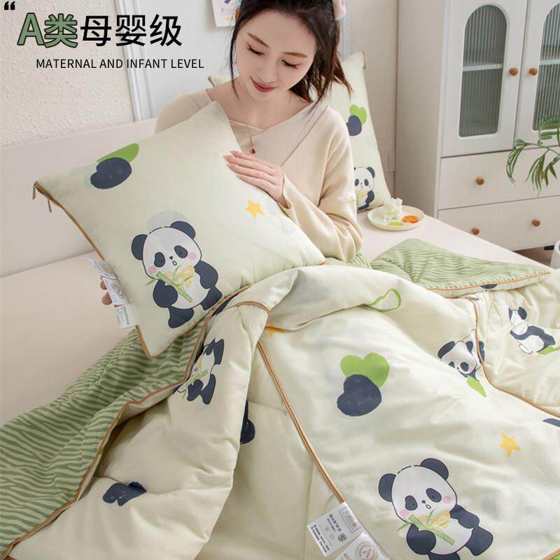 新款A类全棉抱枕被子两用纯棉办公室午睡折叠毯枕头被车载二合一